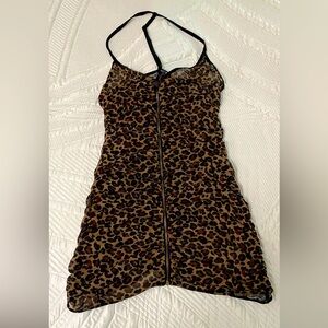 Dream girl leopard mini dress